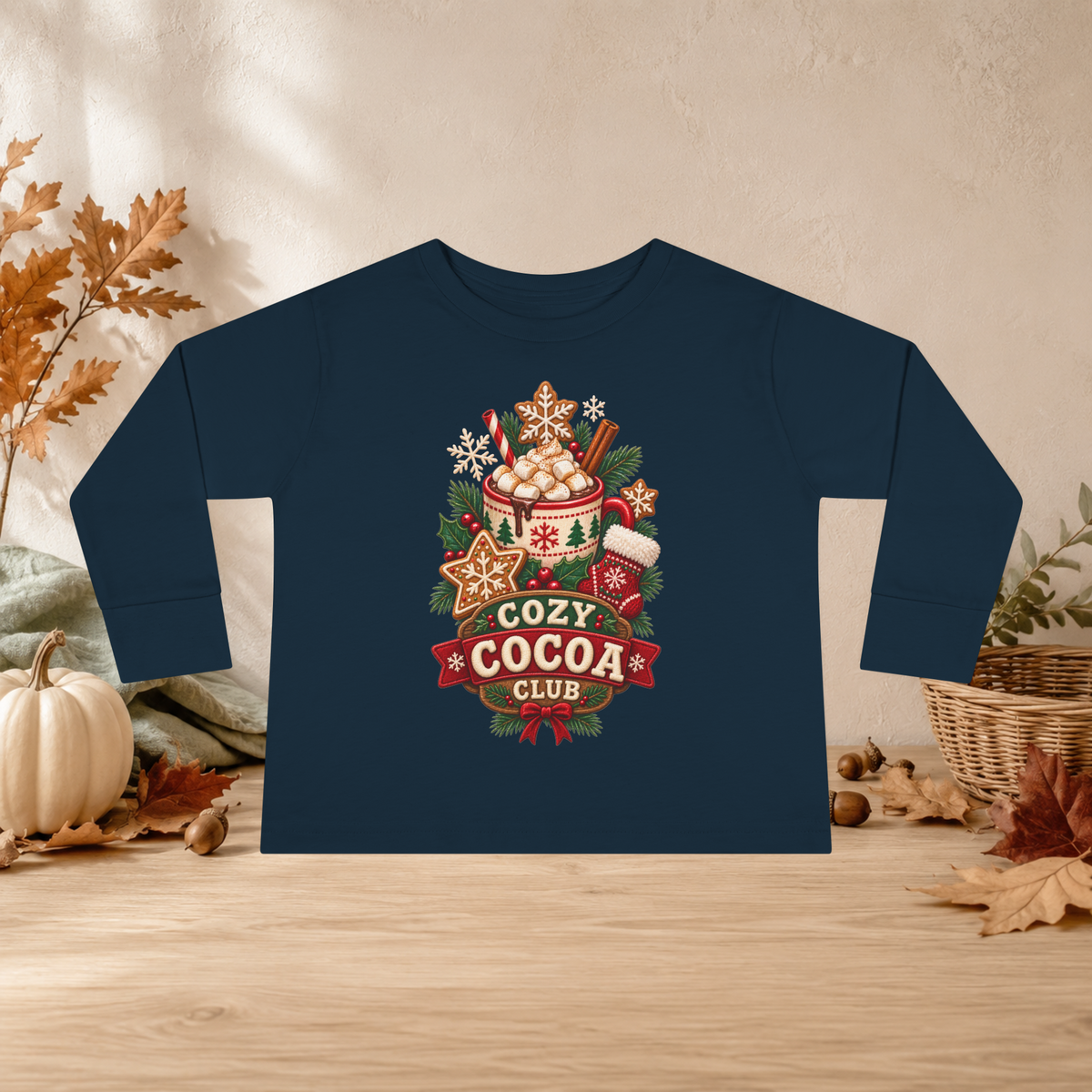 Cozy Cocoa Club Toddler Christmas Long Sleeve Shirt - Kids clothes - Image 6