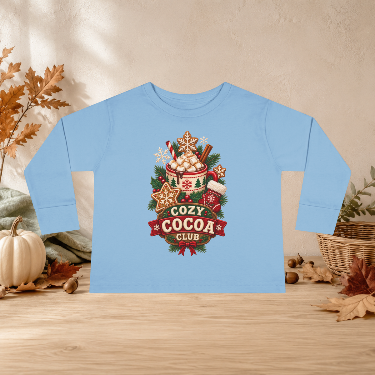 Cozy Cocoa Club Toddler Christmas Long Sleeve Shirt - Kids clothes - Image 4
