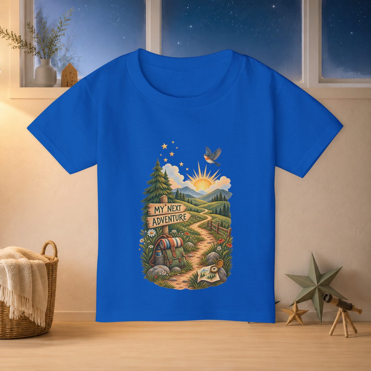 My Next Adventure Toddler T-Shirt – Scenic Mountain Trail & Backpack Tee - Kids clothes - Image 5