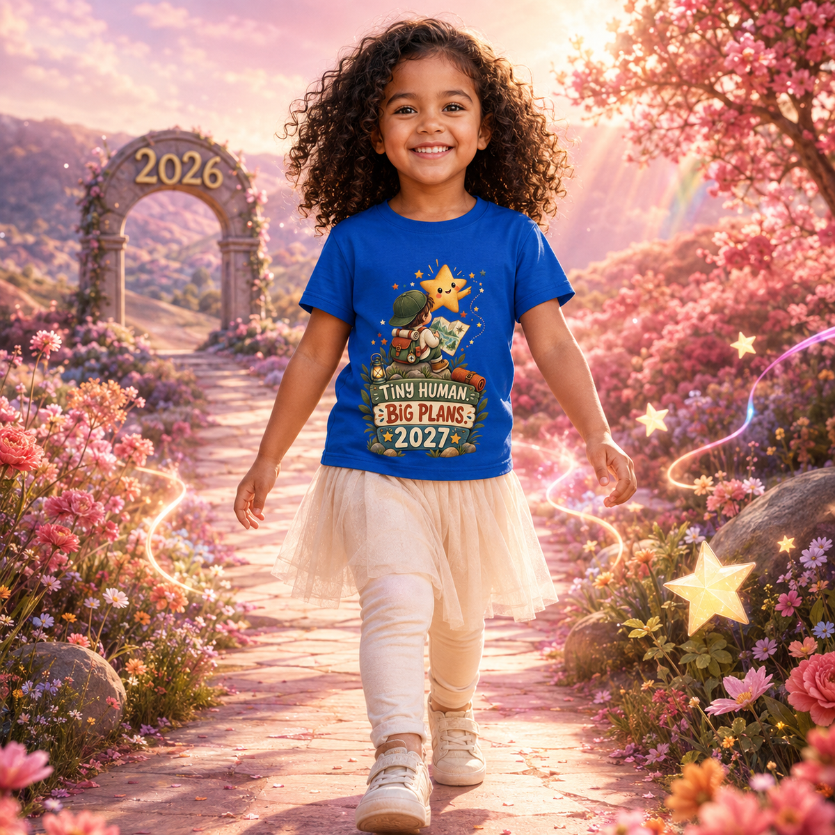 Tiny Human, Big Plans 2027 Toddler T-Shirt – Cute Adventure Star Tee - Kids clothes - Image 1