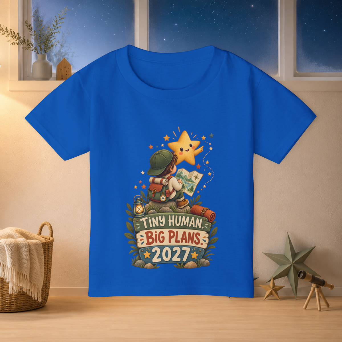 Tiny Human, Big Plans 2027 Toddler T-Shirt – Cute Adventure Star Tee - Kids clothes - Image 8