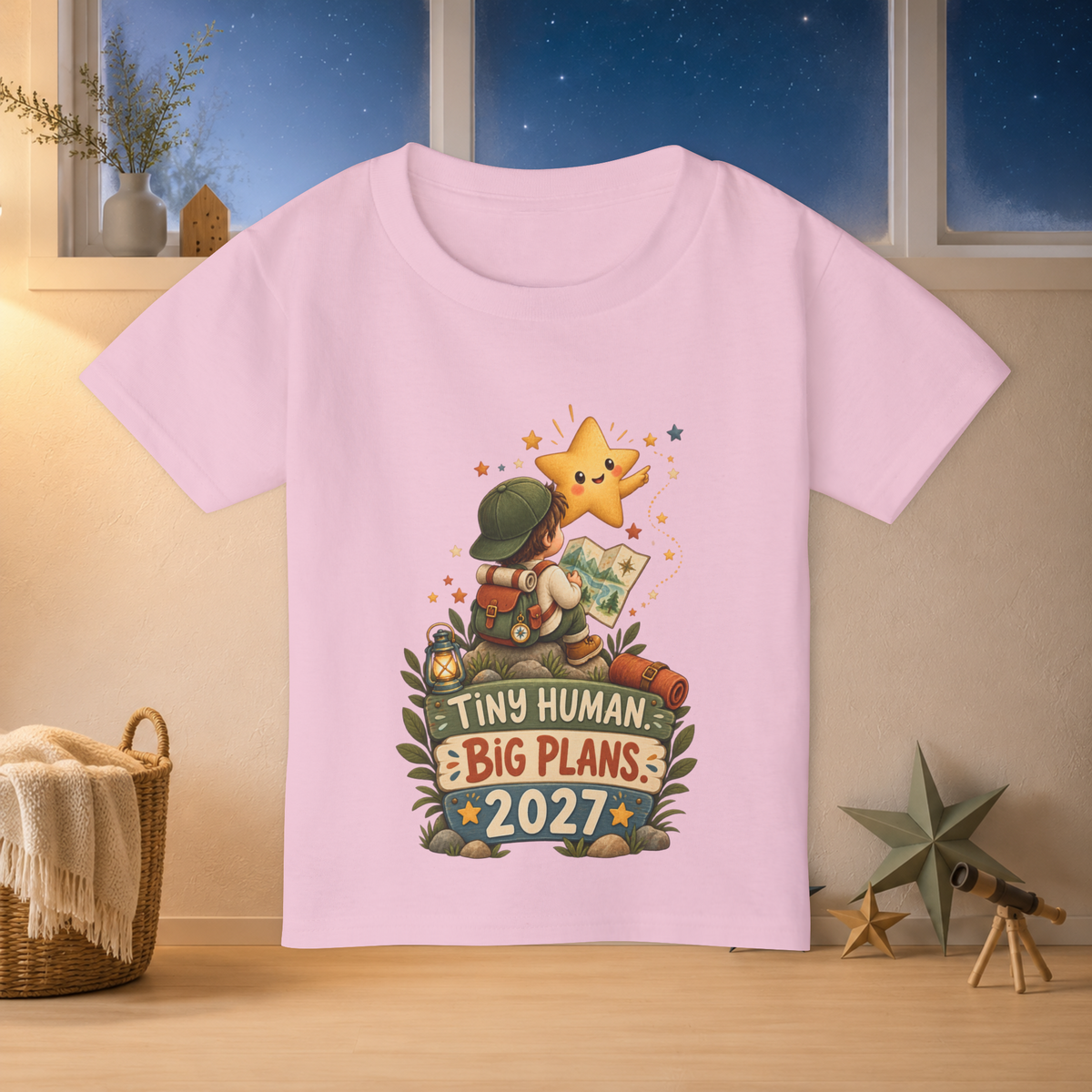 Tiny Human, Big Plans 2027 Toddler T-Shirt – Cute Adventure Star Tee - Kids clothes - Image 6