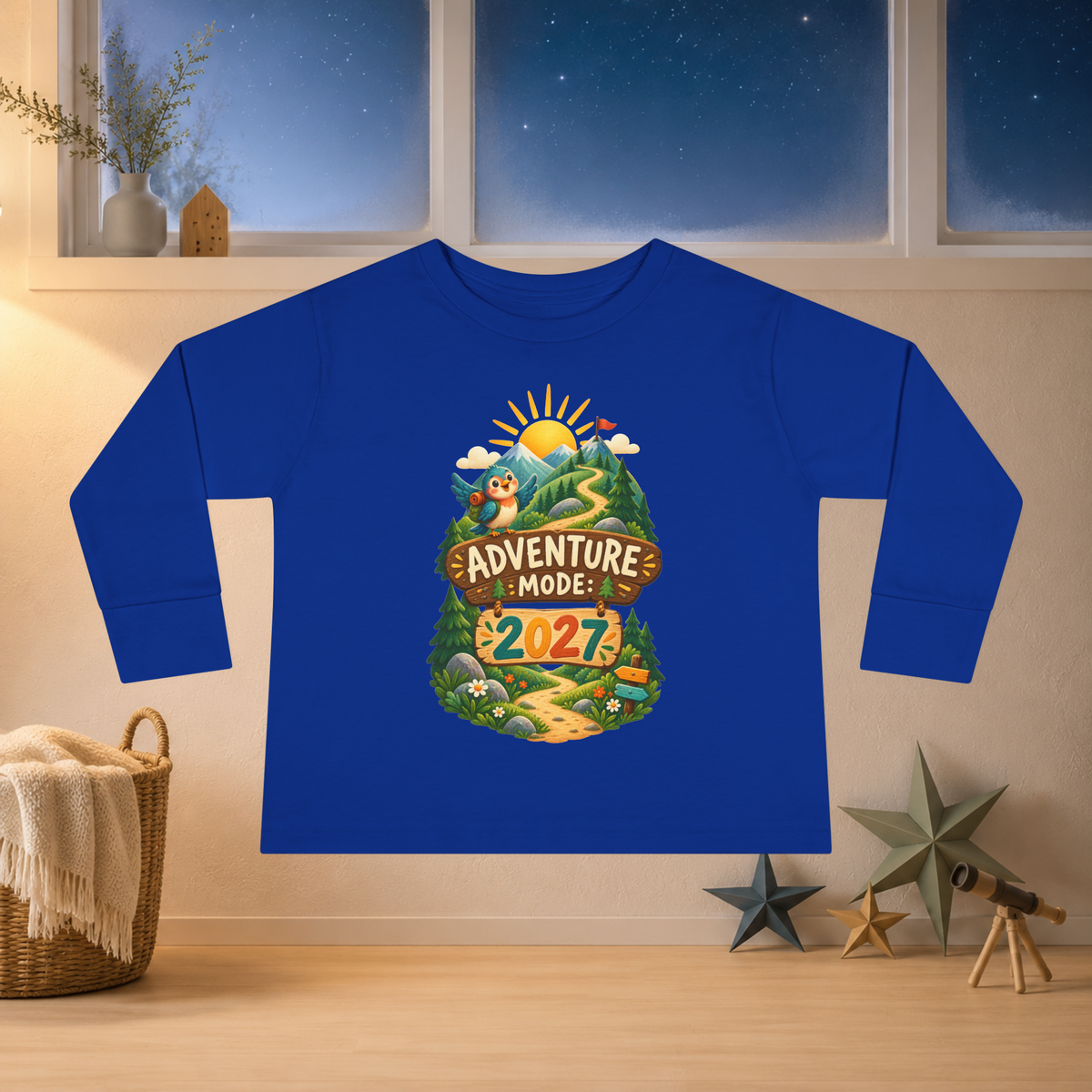 Kids’ “Adventure Mode 2027” Long Sleeve Tee — Unisex New Year Explorer Shirt - Kids clothes - Image 8