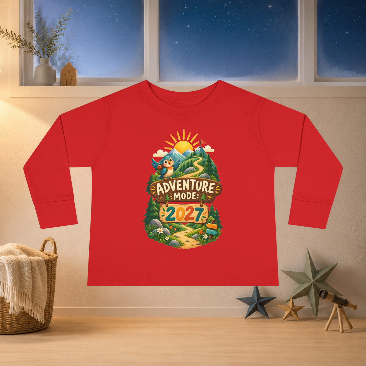 Kids’ “Adventure Mode 2027” Long Sleeve Tee — Unisex New Year Explorer Shirt - Kids clothes - Image 7