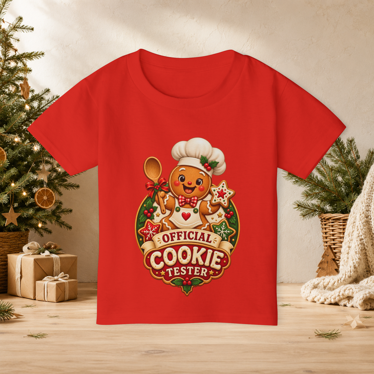 Kids’ “Official Christmas Cookie Tester” T-Shirt — Cute Gingerbread Holiday Tee - Kids clothes - Image 7