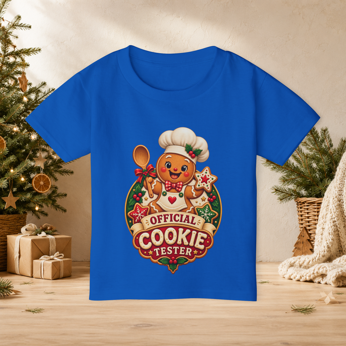 Kids’ “Official Christmas Cookie Tester” T-Shirt — Cute Gingerbread Holiday Tee - Kids clothes - Image 4