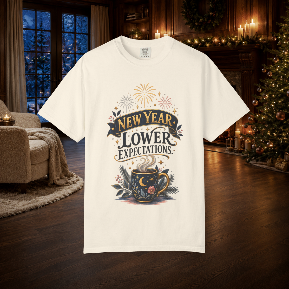 Unisex Adult T-Shirt – New Year Lower Expectations Funny Graphic Tee - T-Shirt - Image 3