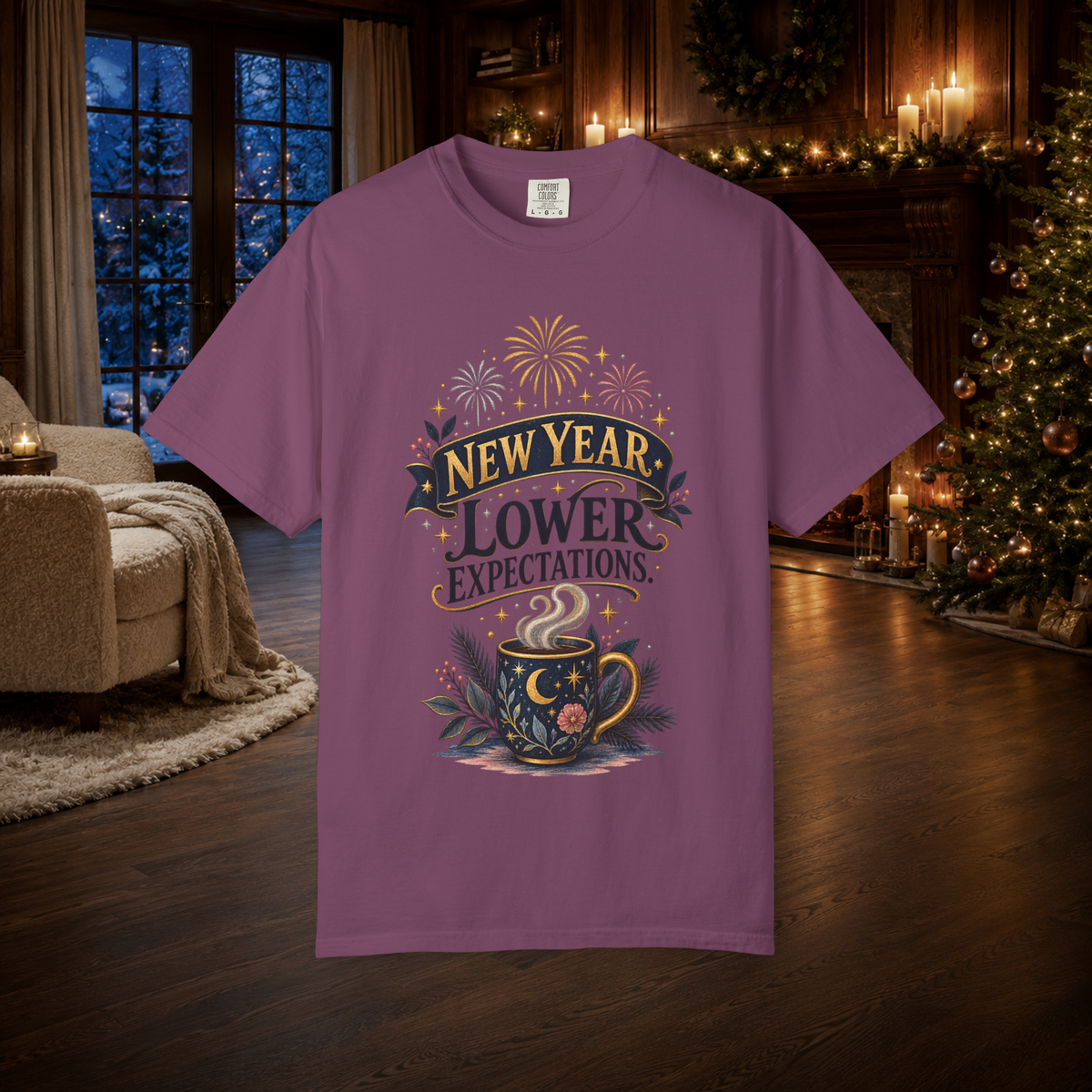 Unisex Adult T-Shirt – New Year Lower Expectations Funny Graphic Tee - T-Shirt - Image 7