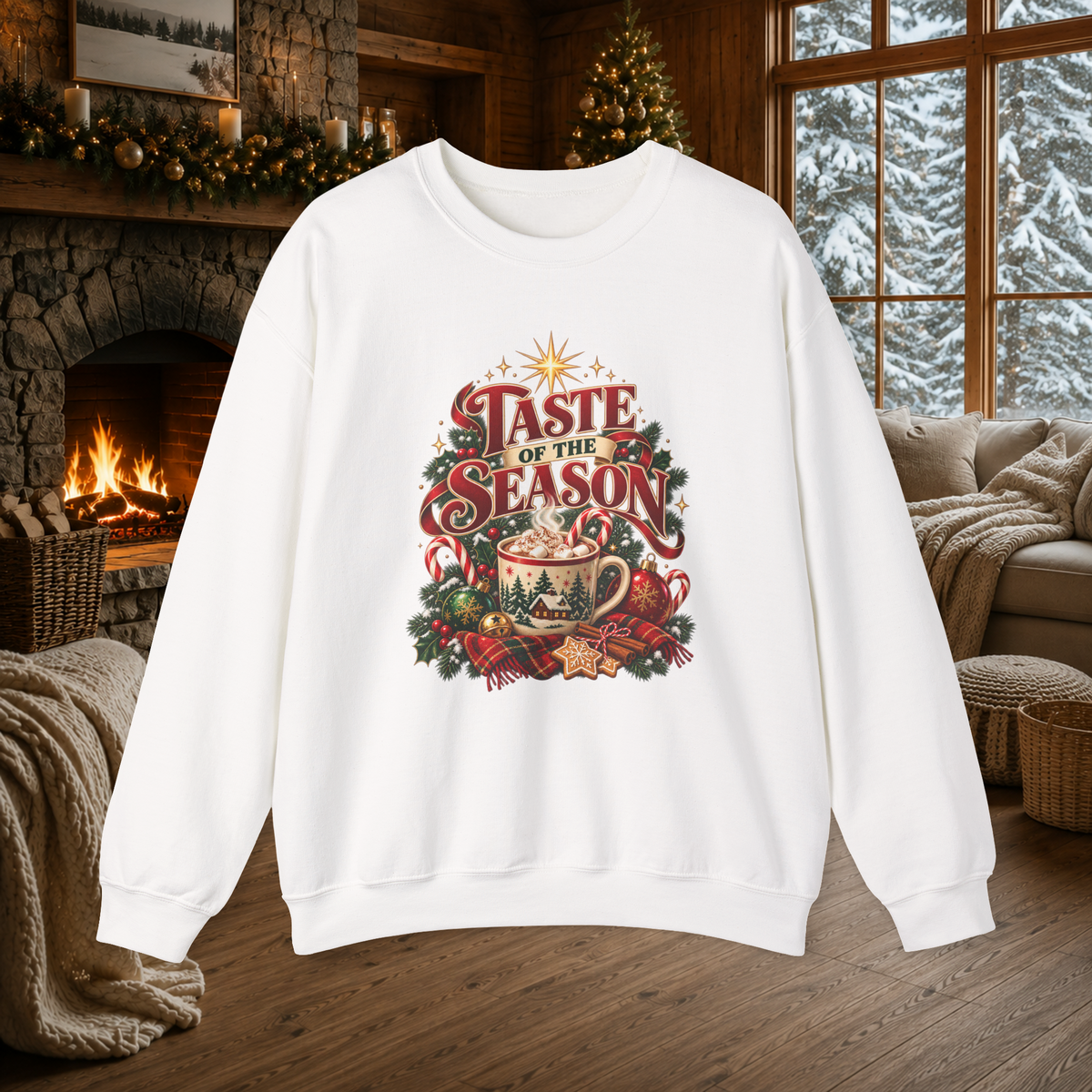 Unisex Adult “Taste of the Season” Christmas Sweatshirt – Cozy Holiday Crewneck - Sweatshirt - Image 2