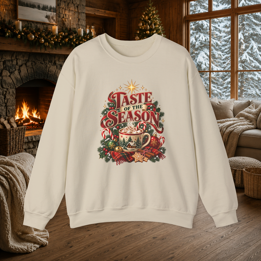 Unisex Adult “Taste of the Season” Christmas Sweatshirt – Cozy Holiday Crewneck - Sweatshirt - Image 1