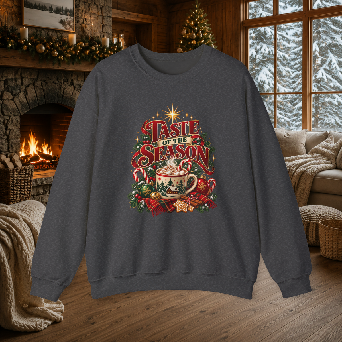 Unisex Adult “Taste of the Season” Christmas Sweatshirt – Cozy Holiday Crewneck - Sweatshirt - Image 3