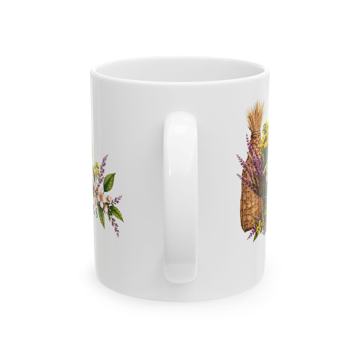 “Savor the Simple Things” Mug – Rustic Apple and Floral Ceramic Coffee Cup, 11oz - Mug - Image 3